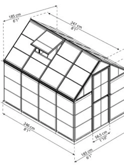 Canopia® By Palram Harmony™ Greenhouse, 6' 12 Canopia® By Palram Harmony™ Greenhouse, 6' -Gardeners Supplies Sales 8588022 11V tif