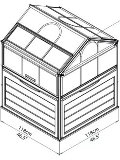 Canopia® By Palram Plant Inn™ Raised Bed Greenhouse, 4' X 4' 21 Canopia® By Palram Plant Inn™ Raised Bed Greenhouse, 4' X 4' -Gardeners Supplies Sales 8588308 10V tif