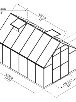 Canopia® By Palram Essence™ Greenhouse, 8' X 12' 25 Canopia® By Palram Essence™ Greenhouse, 8' X 12' -Gardeners Supplies Sales 8591356 18V jpg