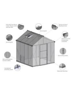 Canopia® By Palram Glory™ Greenhouse, 8' -Gardeners Supplies Sales 8591547 17v