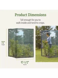 Crop Cage, 4' X 4' -Gardeners Supplies Sales 8596538 dimensions