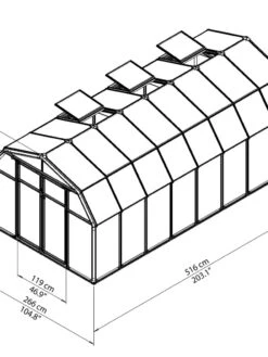 Canopia® By Palram Hobby Gardener Greenhouse, 8' -Gardeners Supplies Sales 8599333 04V tif