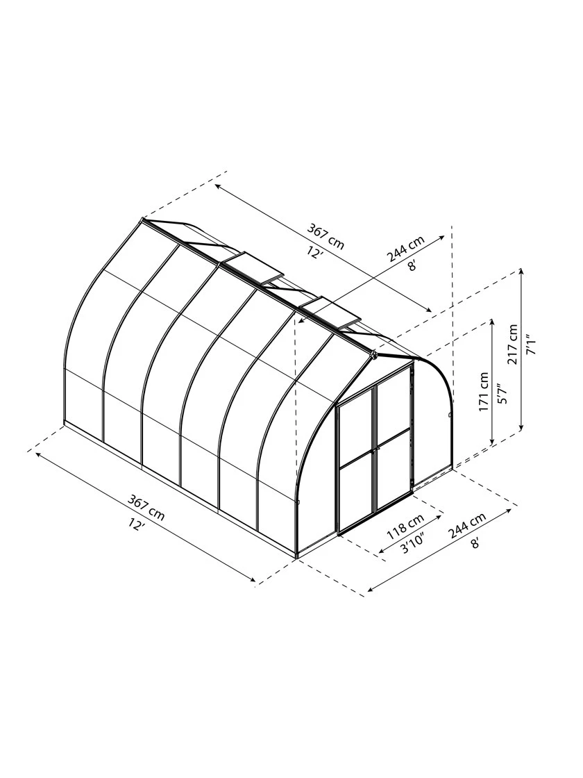 Canopia® By Palram Bella™ Greenhouse, 8' 15 Canopia® By Palram Bella™ Greenhouse, 8' - Image 15