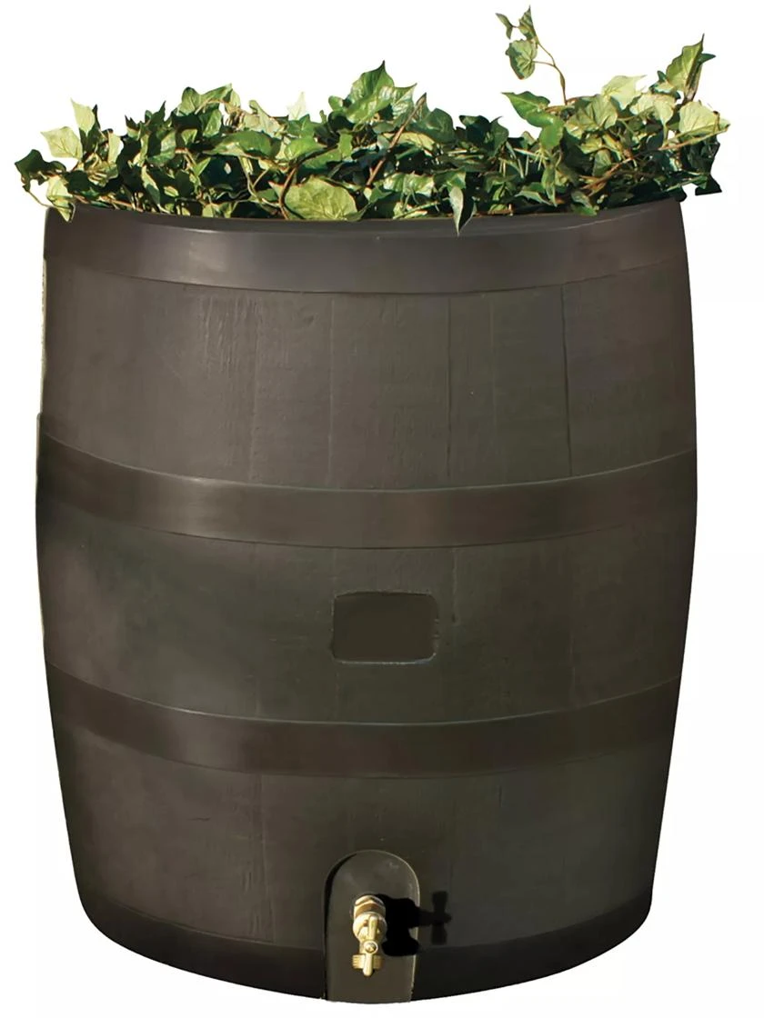 Round Rain Barrel With Planter, 35 Gallons 7 Round Rain Barrel With Planter, 35 Gallons - Image 7