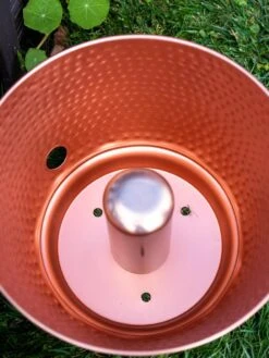 Hammered Copper Hose Pot With Lid 16 Hammered Copper Hose Pot With Lid -Gardeners Supplies Sales 8613311 0022